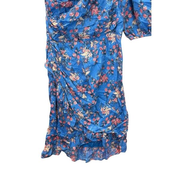 Isabel Marant Étoile Esther Blue Floral One Shoulder Dress Size US 2 XS - Picture 8 of 15